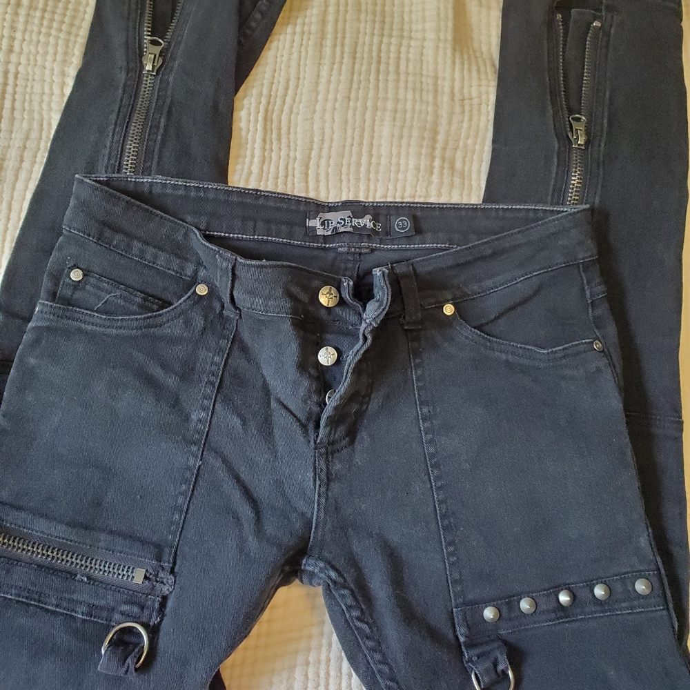 Vintage Lip Service jeans with spike details